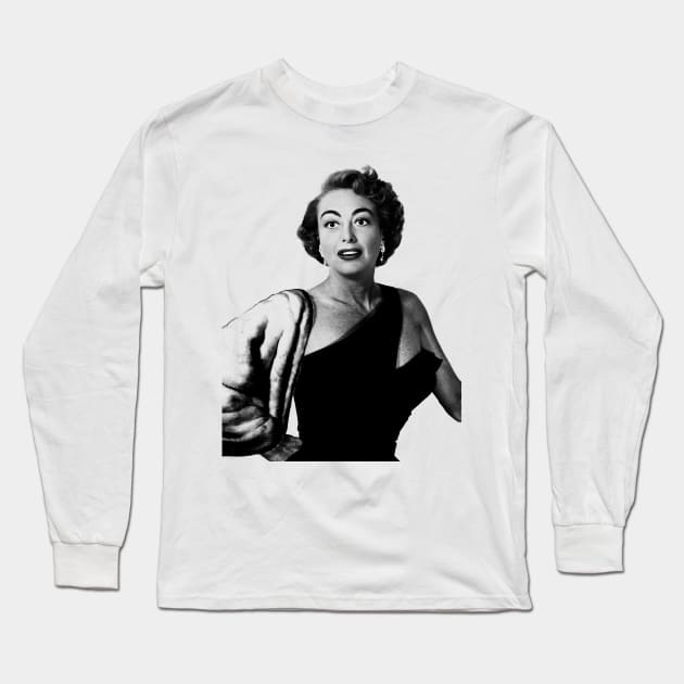 Joan Crawford // Classic Vintage Style Long Sleeve T-Shirt by idontwannawait